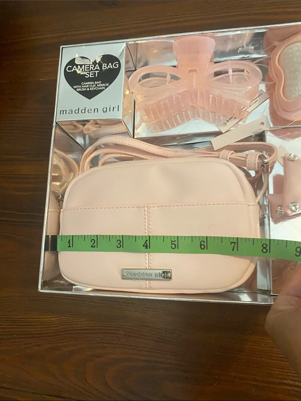Madden Girl Light Pink Camera Bag and Accessory Set